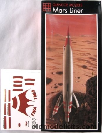 Glencoe 1/144 TWA Moonliner Disney Rocket to the Moon (Mars Liner) Ex-Strombecker, 05914 plastic model kit